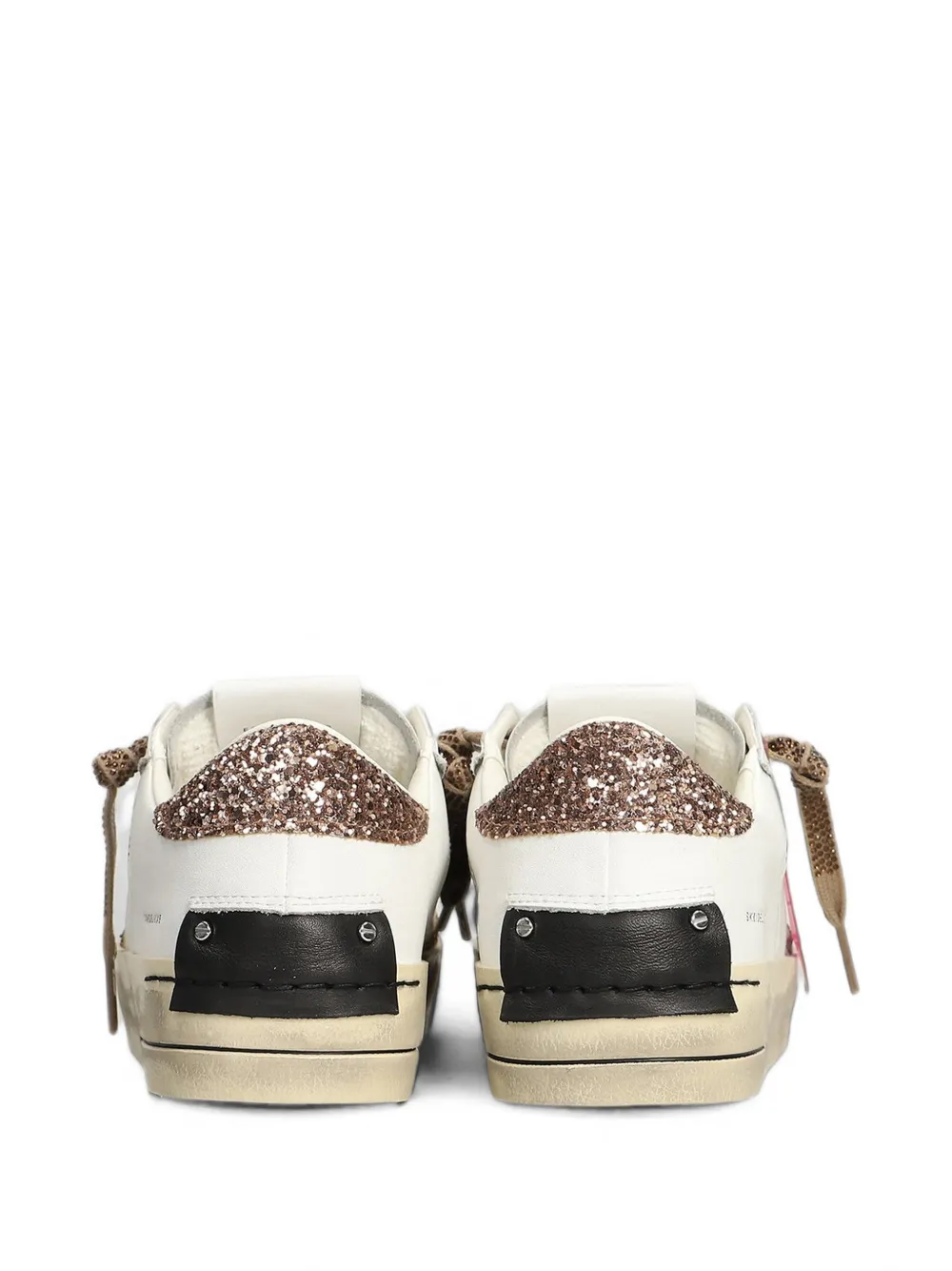 Crime London SK8 Deluxe glitter-panel sneakers Wit