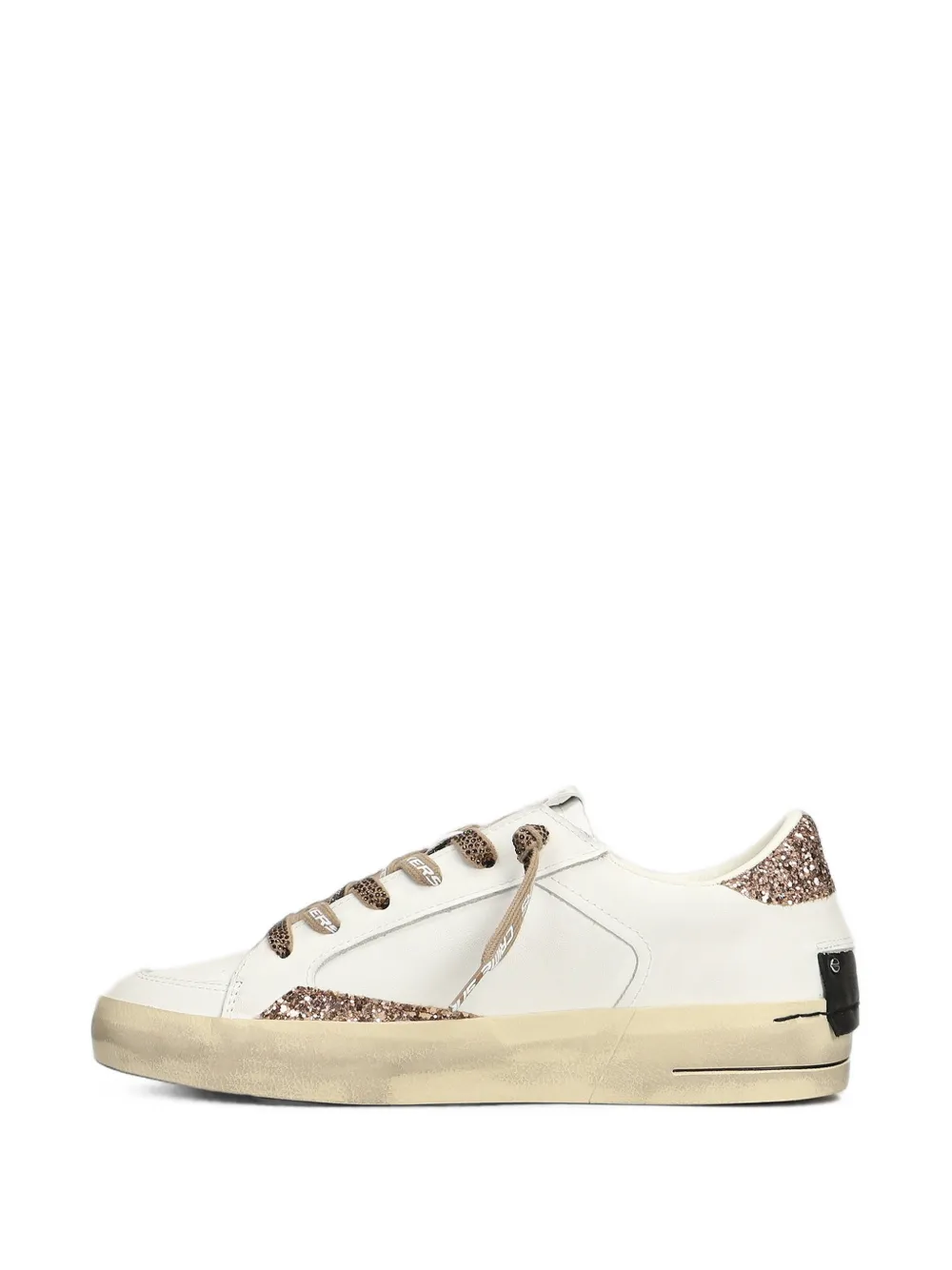 Crime London SK8 Deluxe glitter-panel sneakers Wit