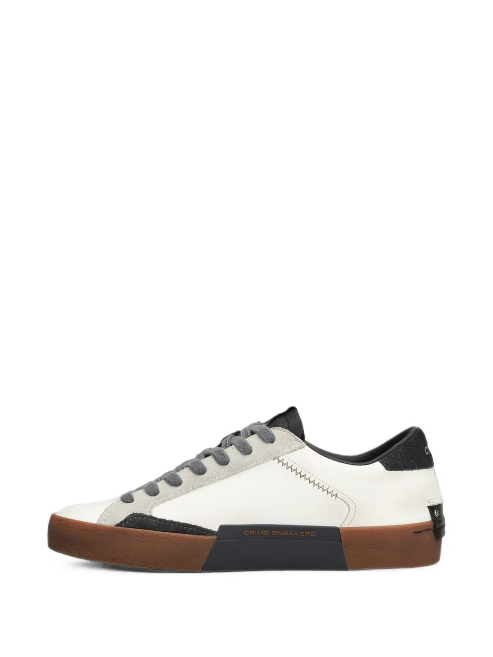 Crime London Distressed leather sneakers Wit