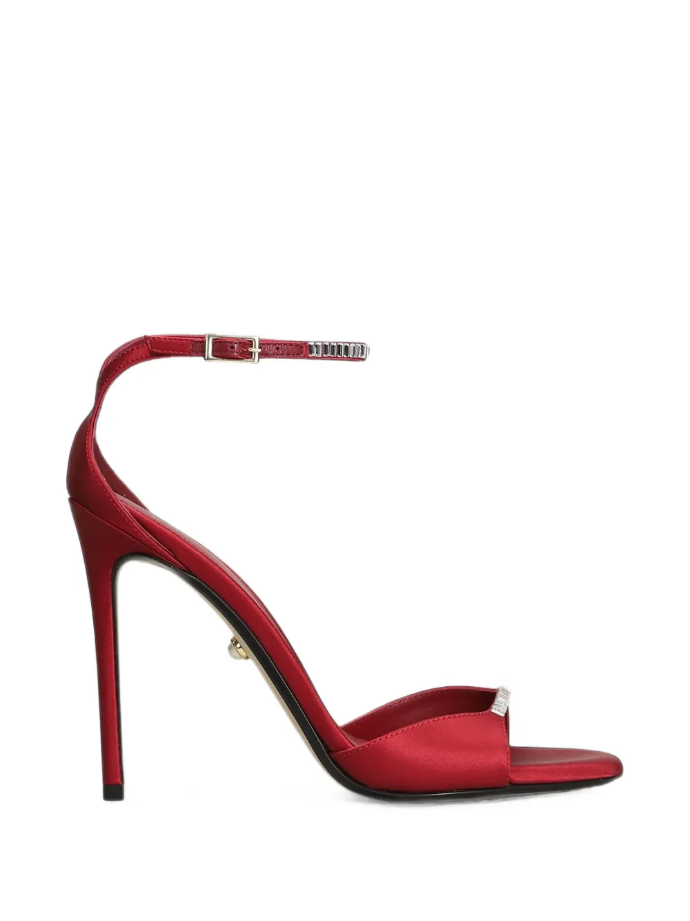 Alevì crystal-embellished satin sandals Rood