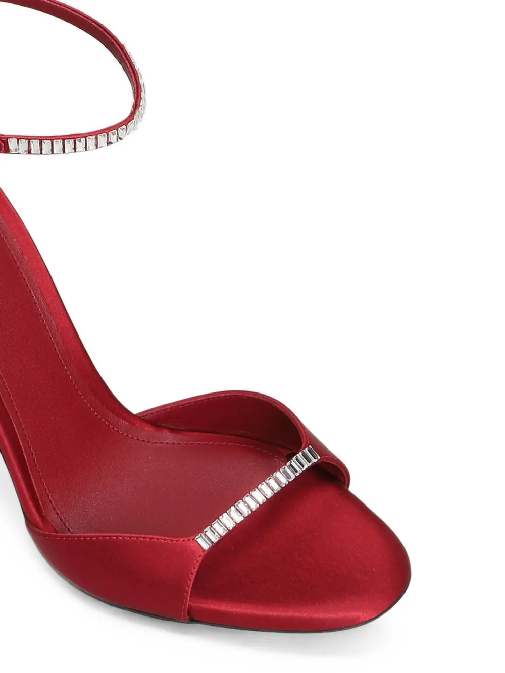Alevì crystal-embellished satin sandals Rood