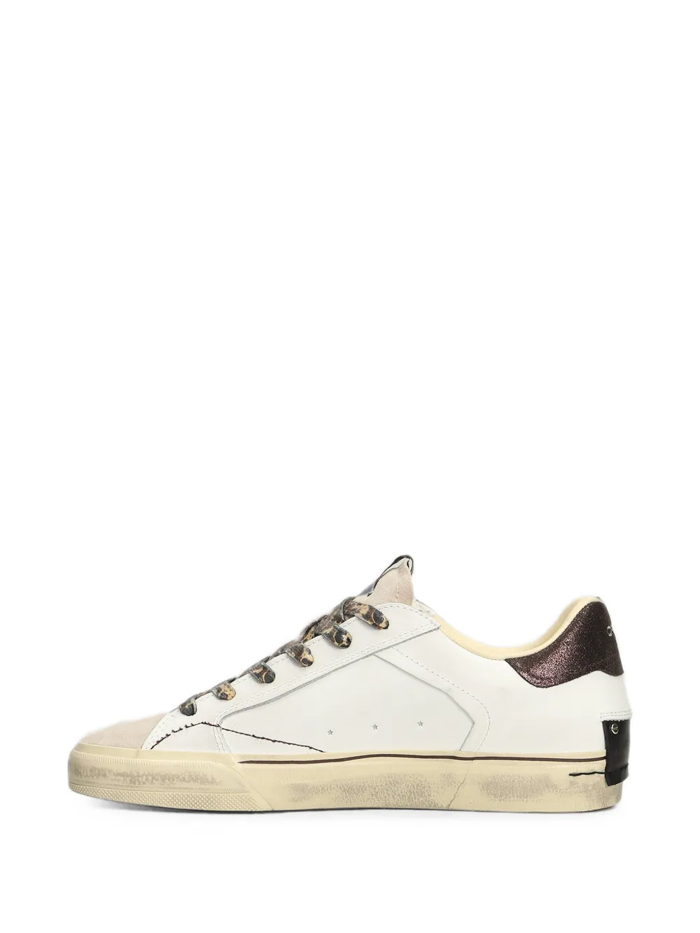 Crime London Deconstructed leopard-print laces sneakers Wit