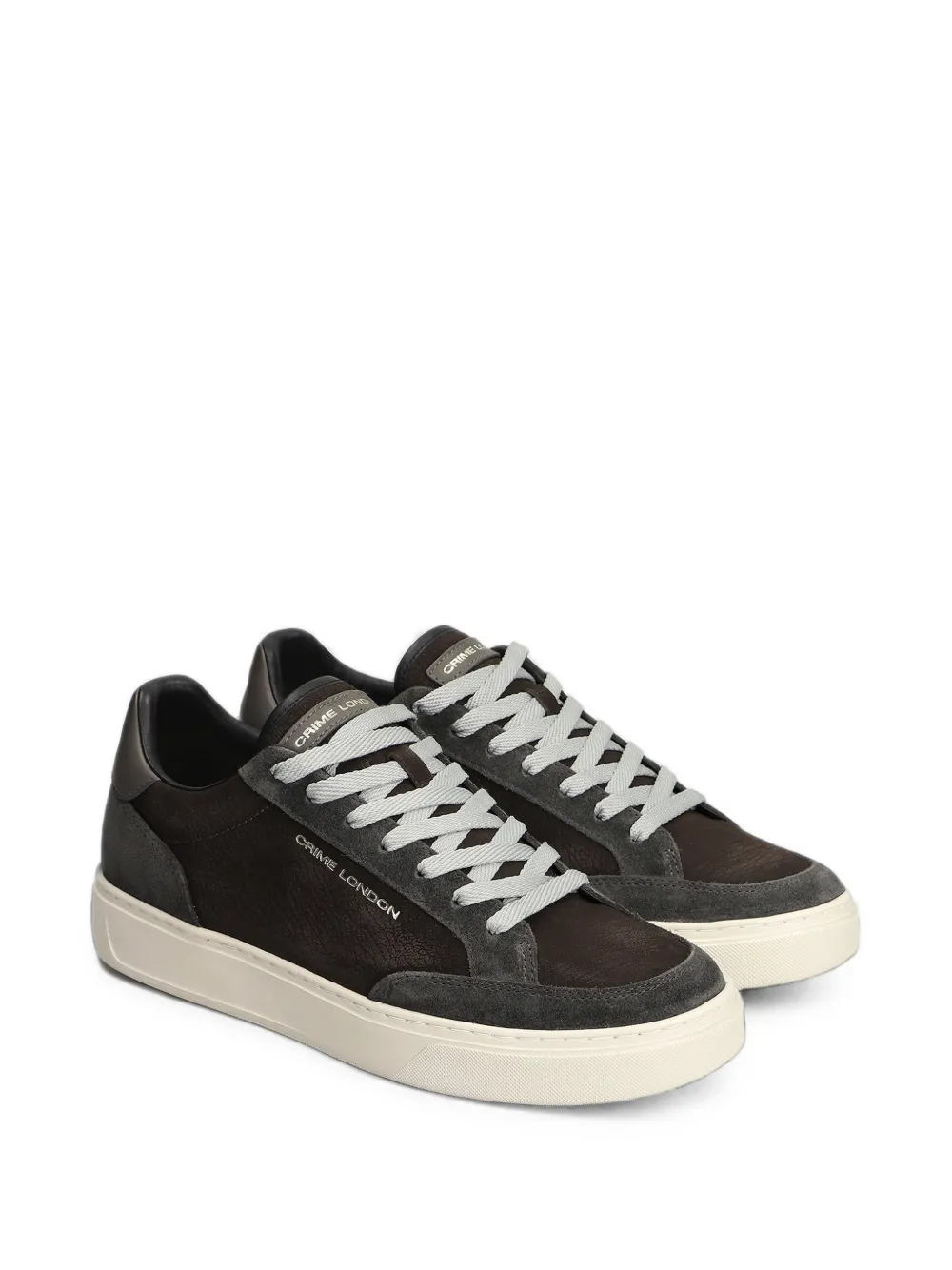 Crime London Eclipse cracked-effect leather sneakers Bruin