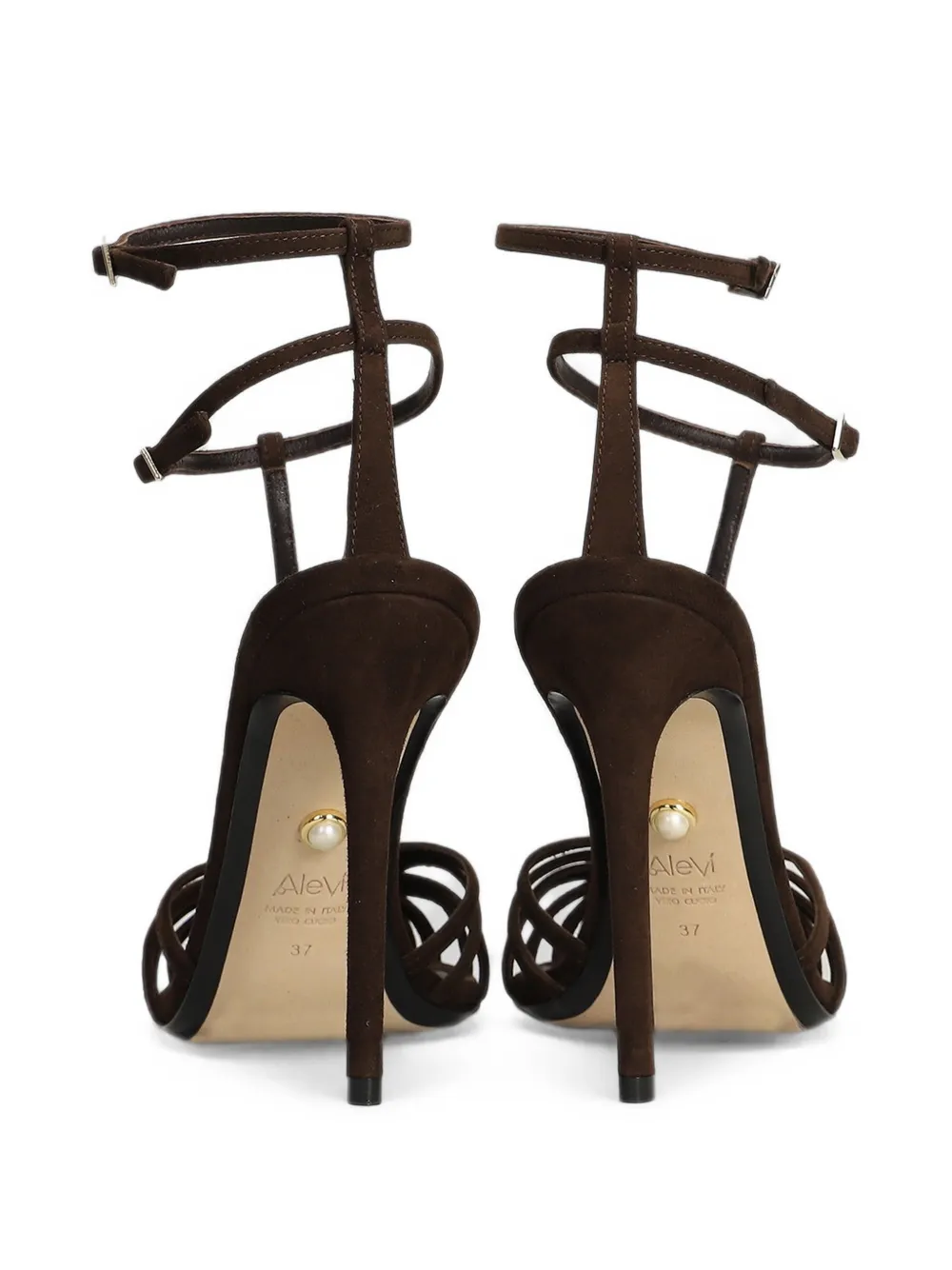 Alevì 110mm Stella strappy cage sandals Bruin