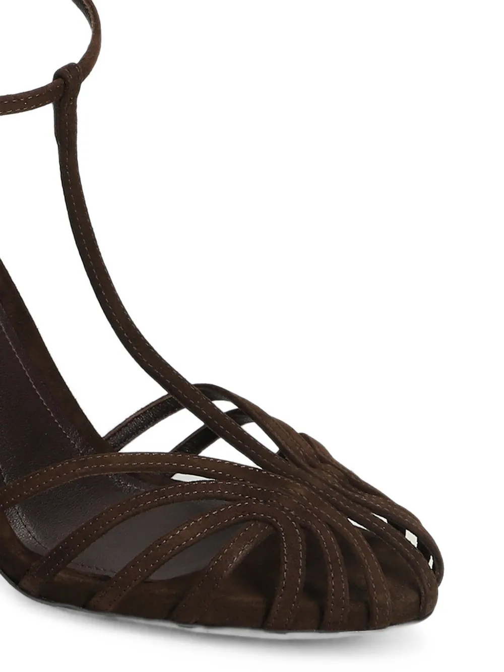 Alevì 110mm Stella strappy cage sandals Bruin