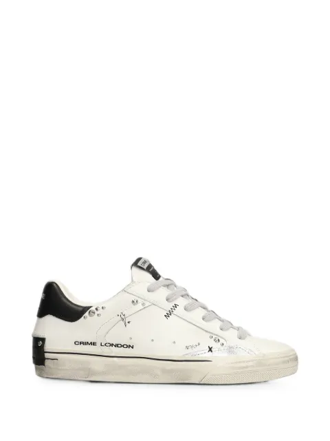 Crime London Deconstructed stud-embellished sneakers