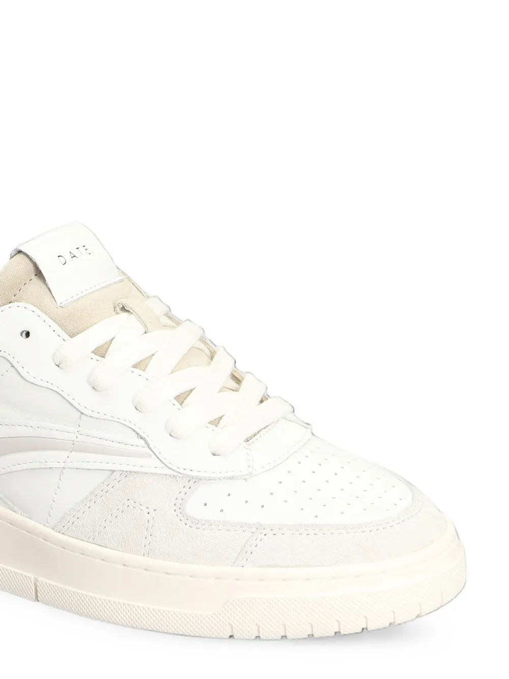 D.A.T.E. Torneo Pure perforated panelled sneakers Wit