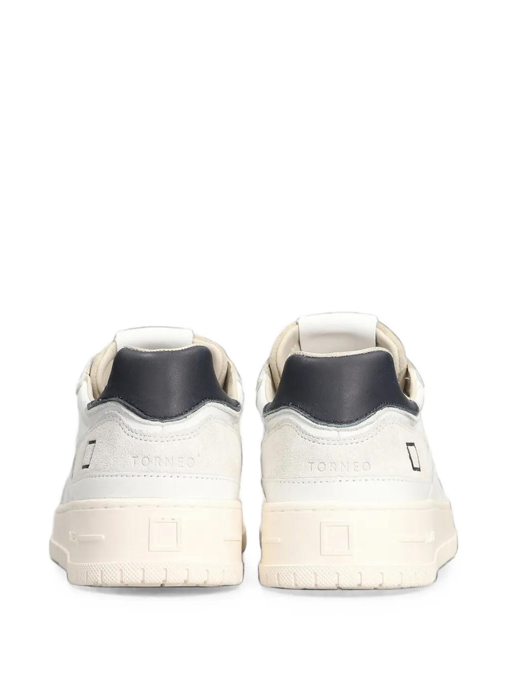 D.A.T.E. Torneo Pure perforated panelled sneakers Wit