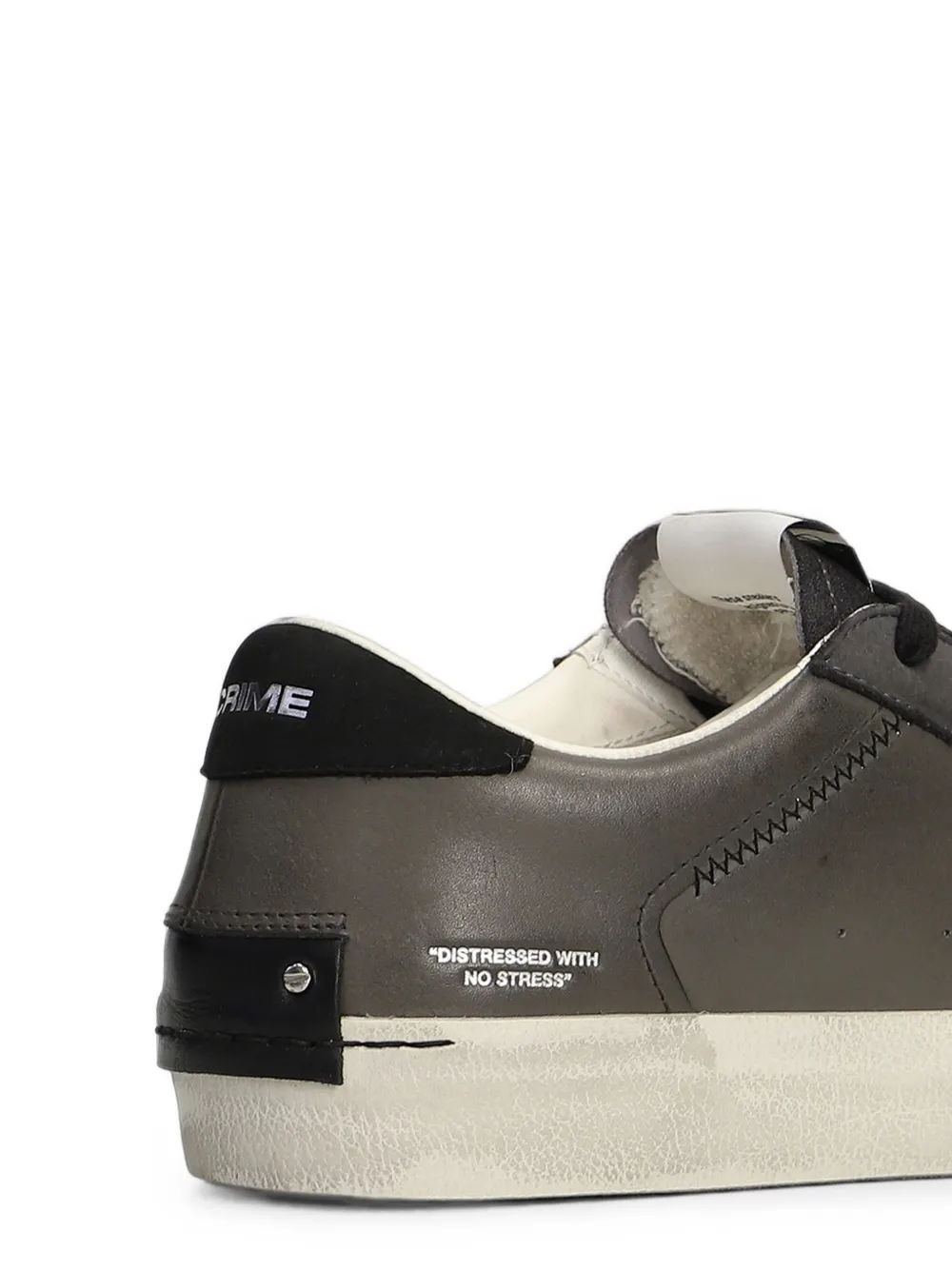 Crime London distressed-effect panelled sneakers Grijs