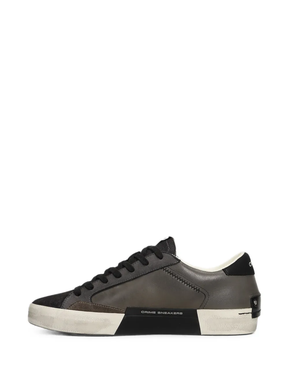 Crime London distressed-effect panelled sneakers Grijs