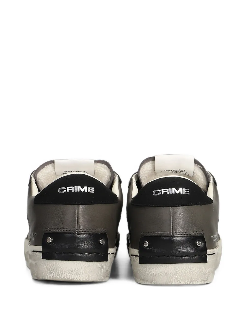 Crime London distressed-effect panelled sneakers Grijs