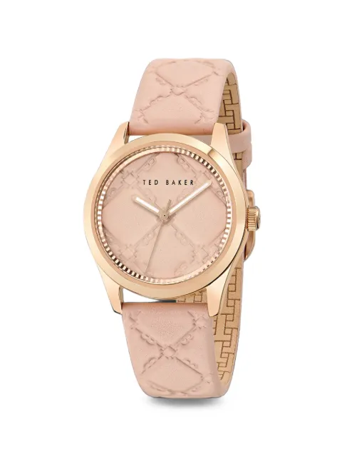 Ted Baker monogram embossed 34mm watch