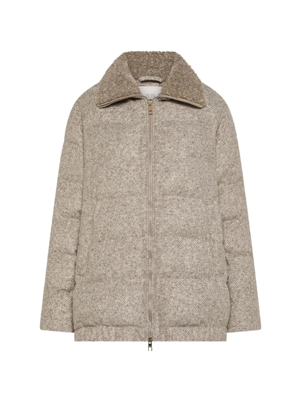 Seventy shearling-collar quilted coat - Toni neutri