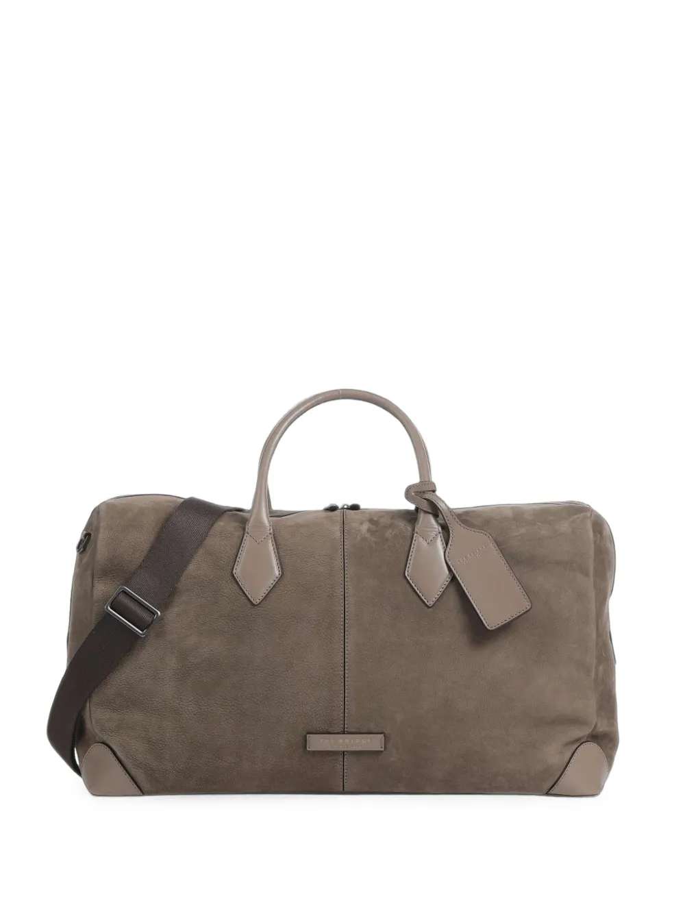The Bridge Weekend leather-trim holdall bag - Grigio
