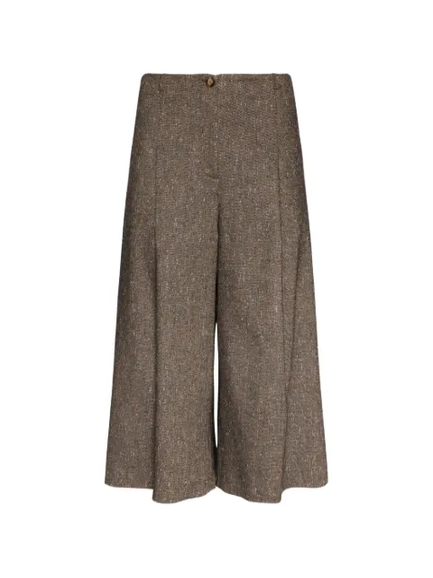 ELENA MIRÒ pleated tweed-effect trousers
