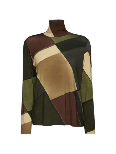 ELENA MIRÒ geometric-print high-neck top