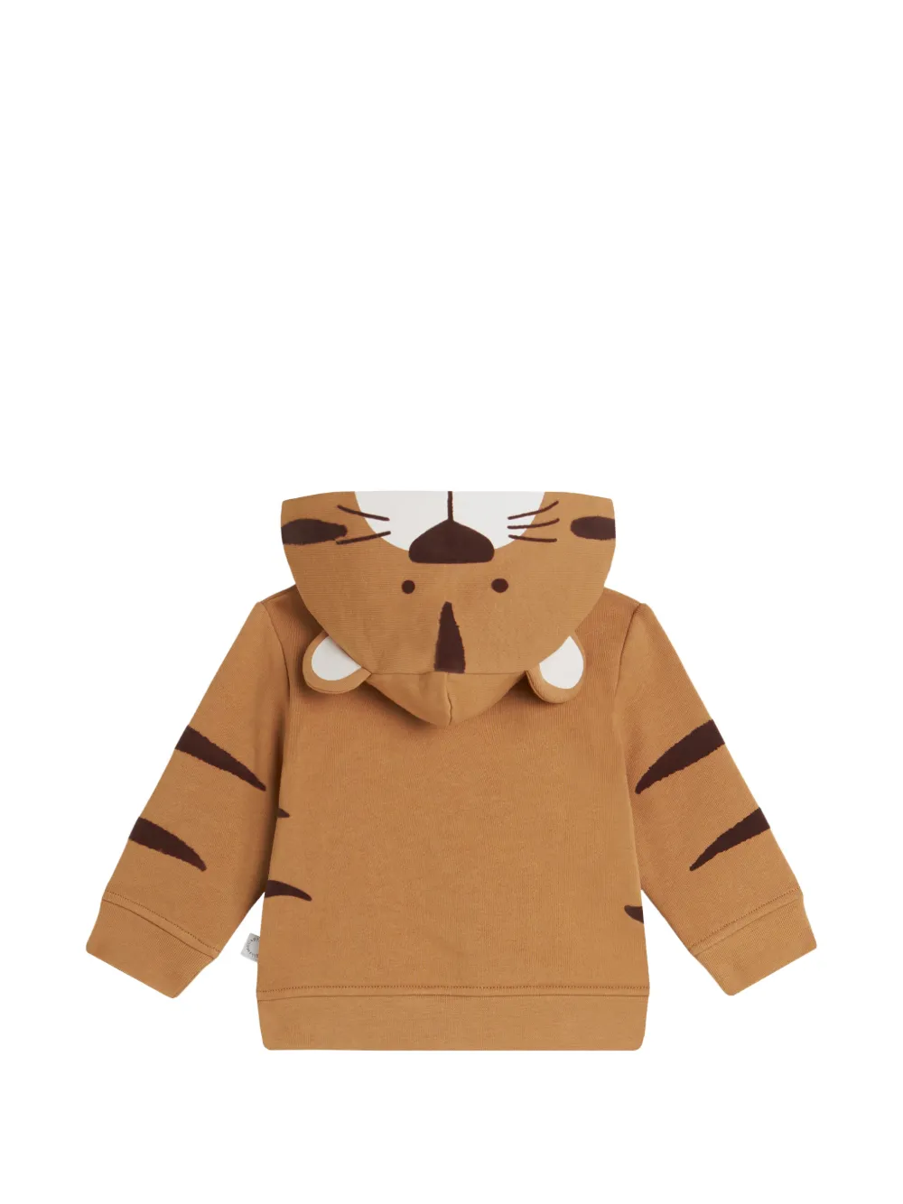 Stella McCartney Kids Hoodie met tijgerprint en oordetail Bruin