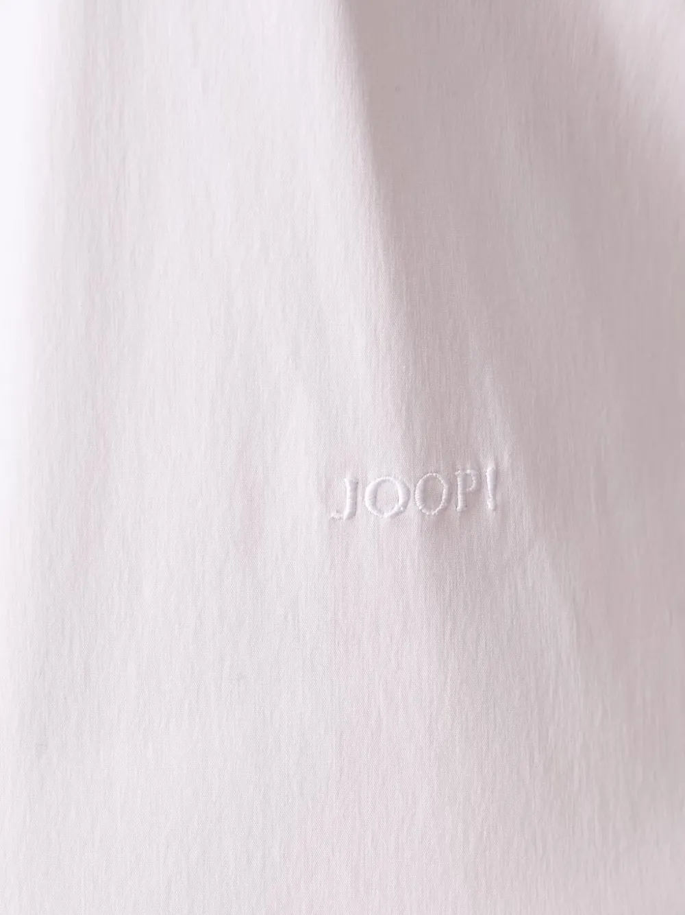 Joop! Blouse met ronde kraag en pofmouwen Wit