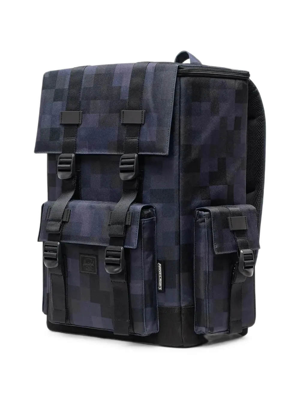 Herschel Supply Co. x Minecraft Little America™ Cube rugzak met gespsluiting en pixelprint Zwart