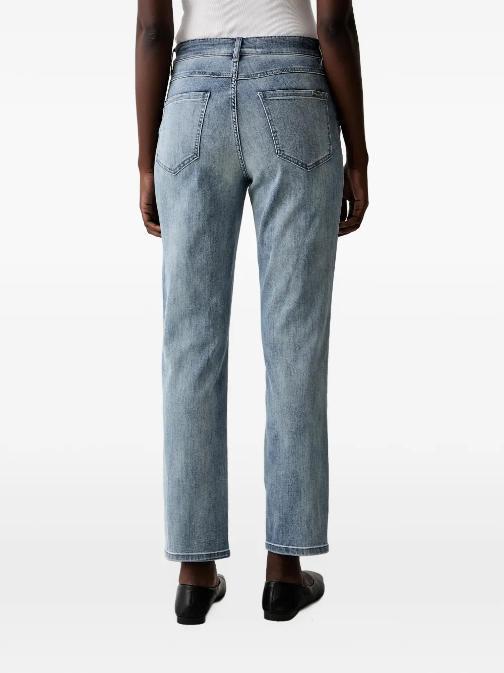 Joseph Ribkoff faded straight-leg jeans Blauw