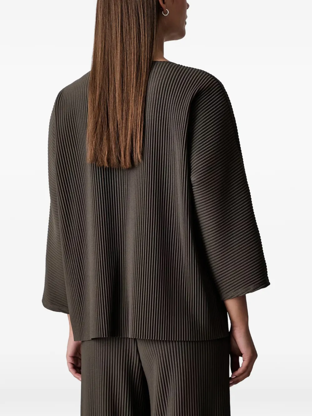 Joseph Ribkoff Plissé blouse met ritssluiting Groen