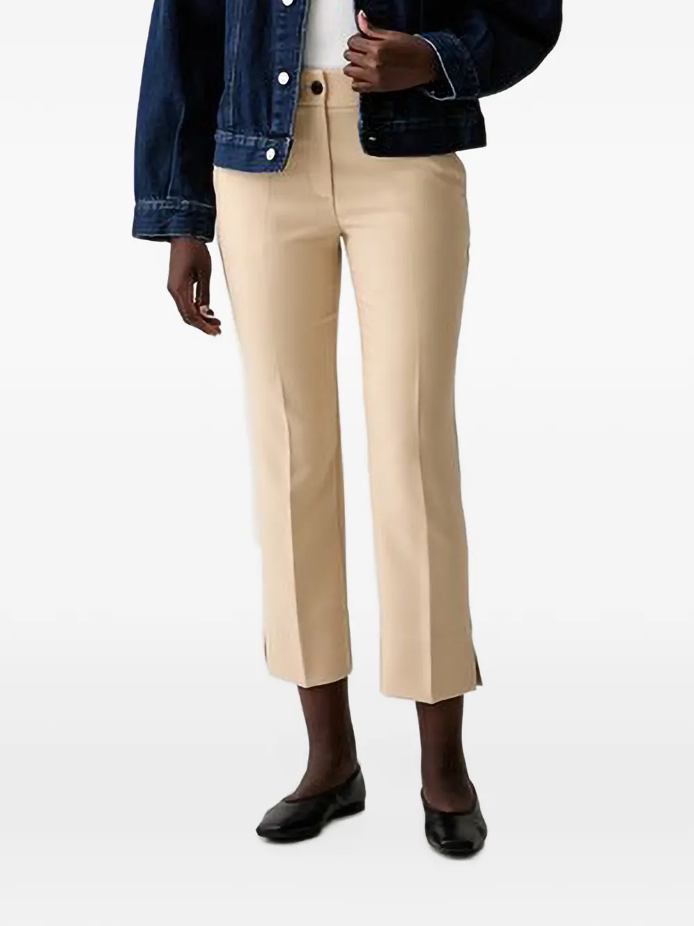 Joop Pressed-crease Cropped Trousers In Multi