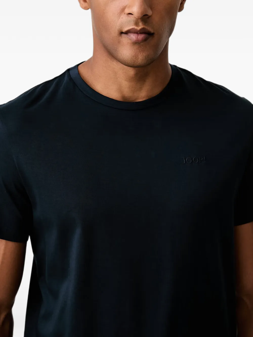 Joop! Cosmo logo-embroidered T-shirt Blauw