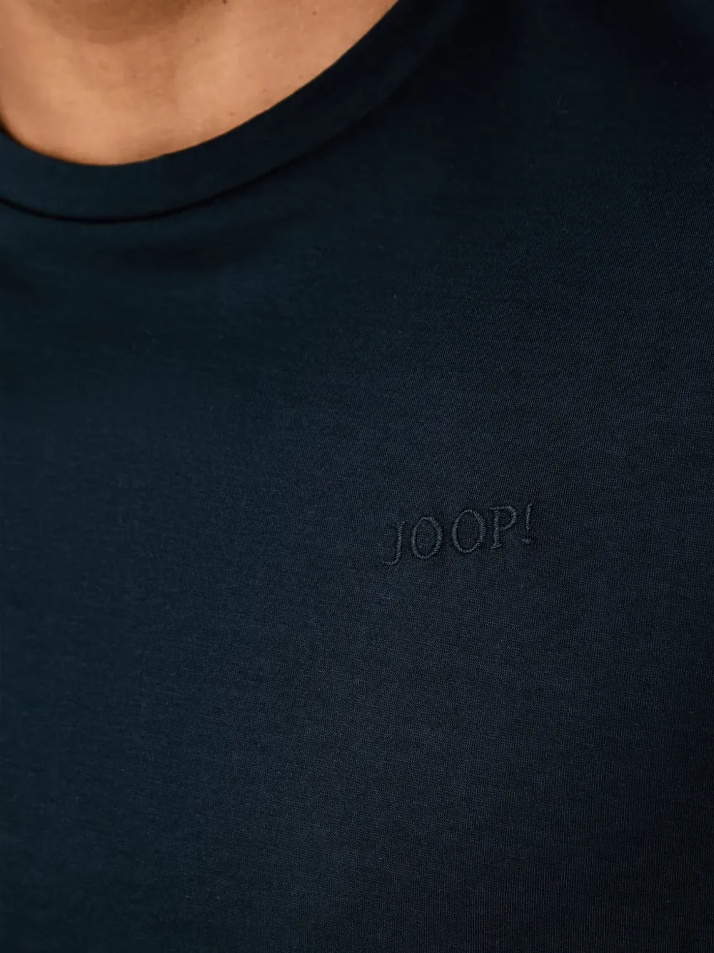 Joop! Cosmo logo-embroidered T-shirt Blauw