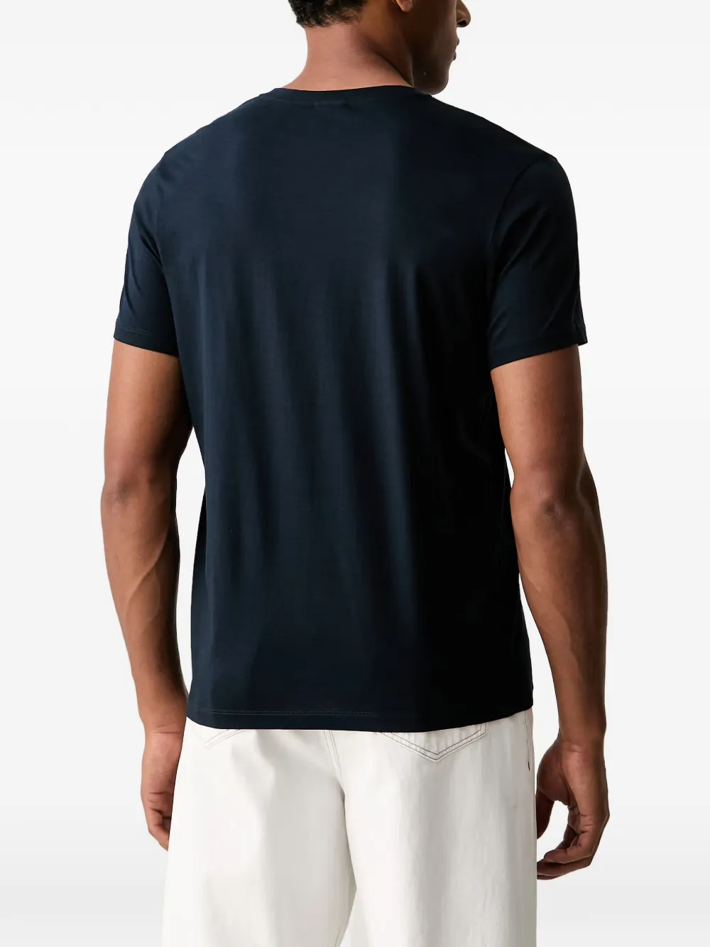 Joop! Cosmo logo-embroidered T-shirt Blauw