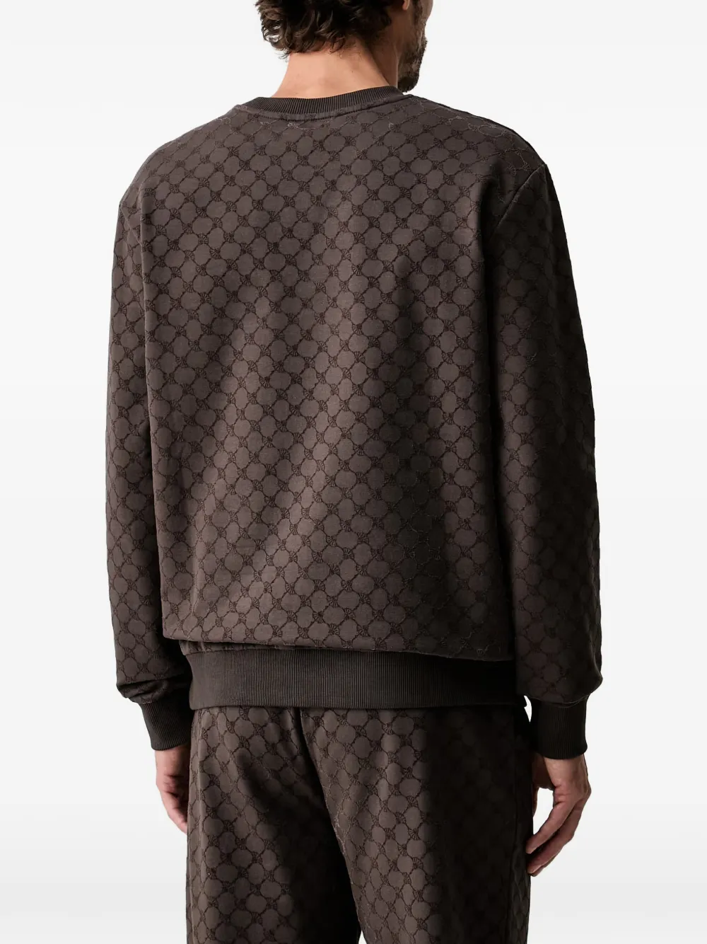 Joop! logo-patterned crew-neck sweatshirt Bruin