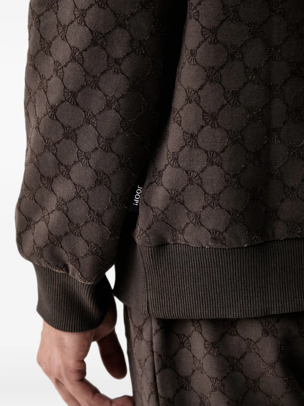 Joop! logo-patterned crew-neck sweatshirt Bruin