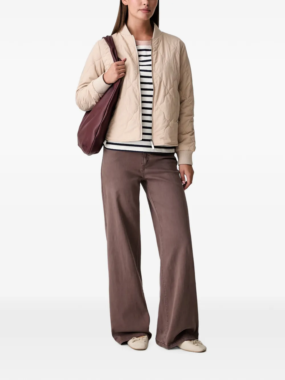 Joseph Ribkoff Goldie jeans met wijde pijpen Bruin