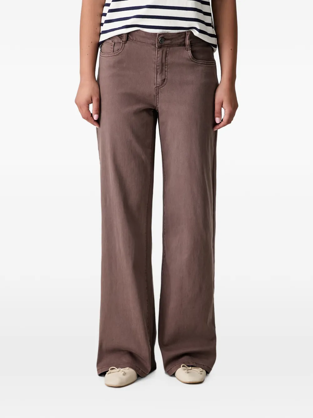 Joseph Ribkoff Goldie Wide-Leg-Jeans - Braun