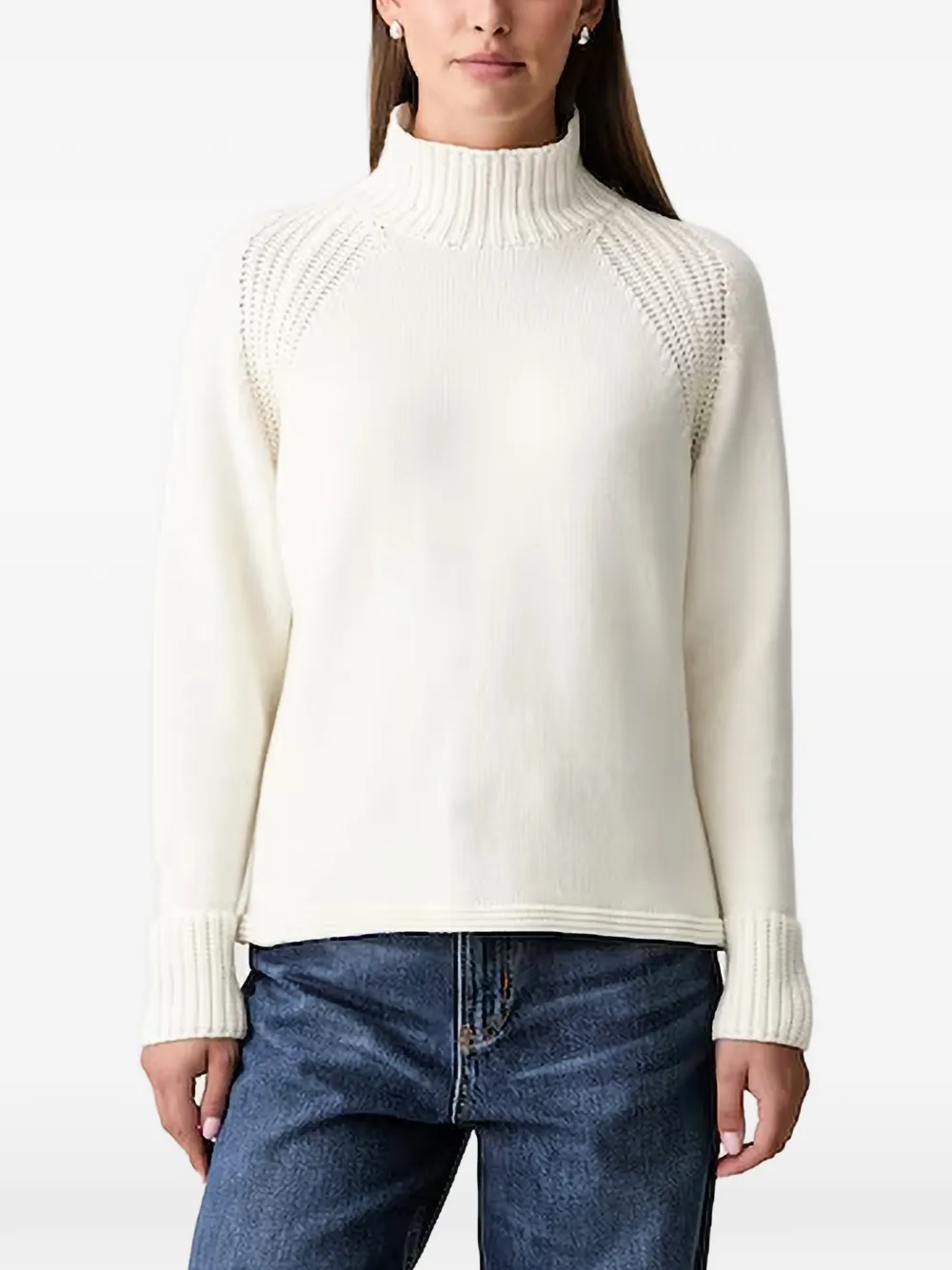 Joop Raglan-sleeve High-neck Sweater In Animal Print