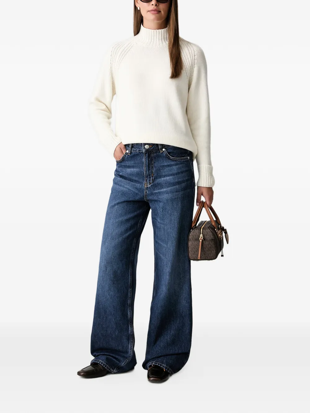 Joop! raglan-sleeve high-neck sweater Wit