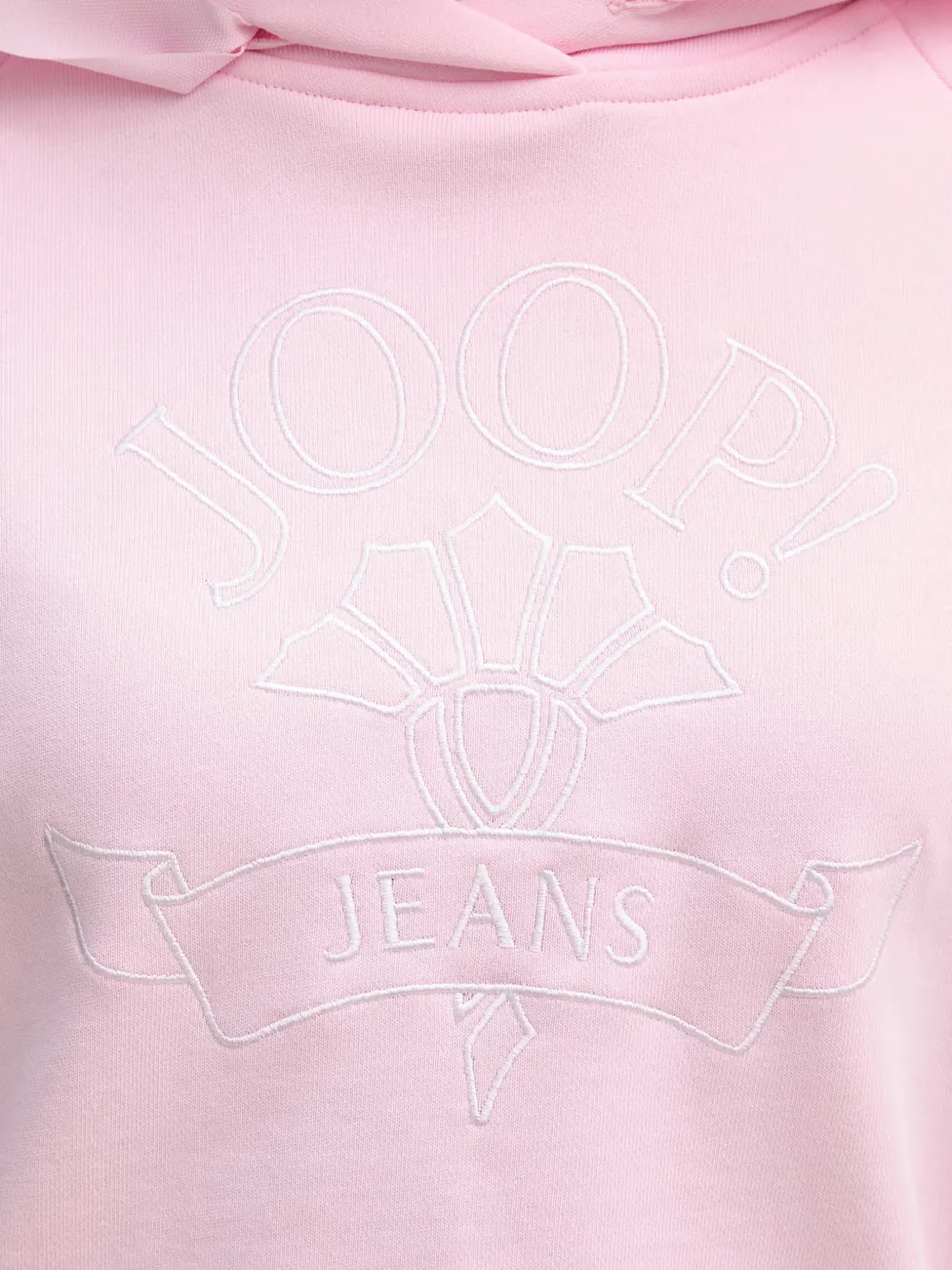 Joop! logo-embroidered raglan-sleeve hoodie Roze
