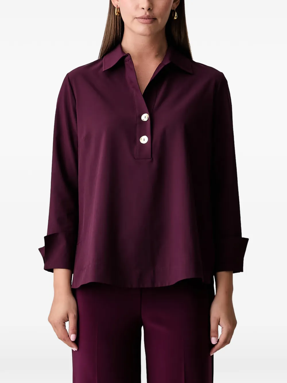 Joseph Ribkoff Blouse met lange mouwen en knopen aan de achterkant Paars