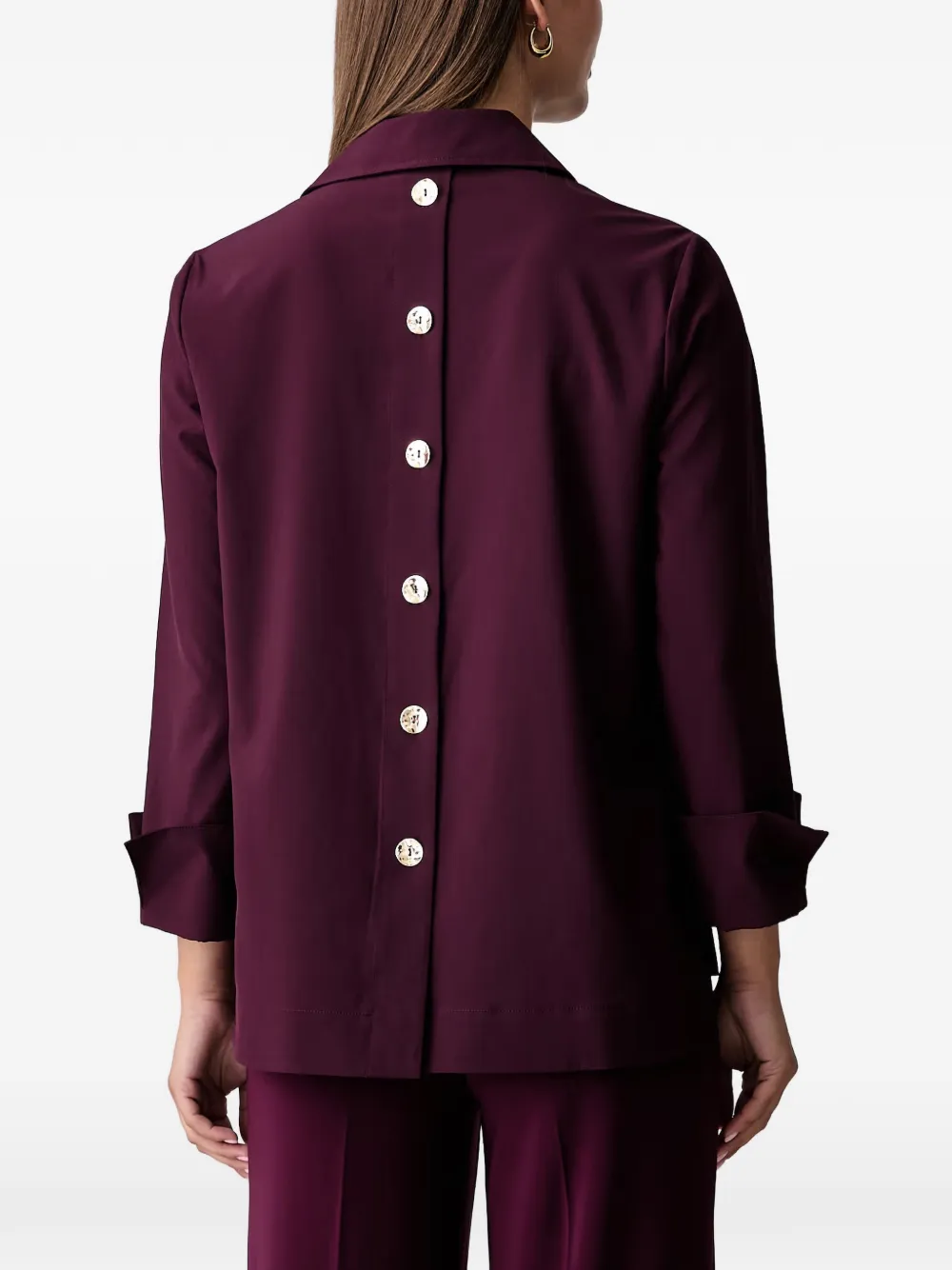 Joseph Ribkoff Blouse met lange mouwen en knopen aan de achterkant Paars