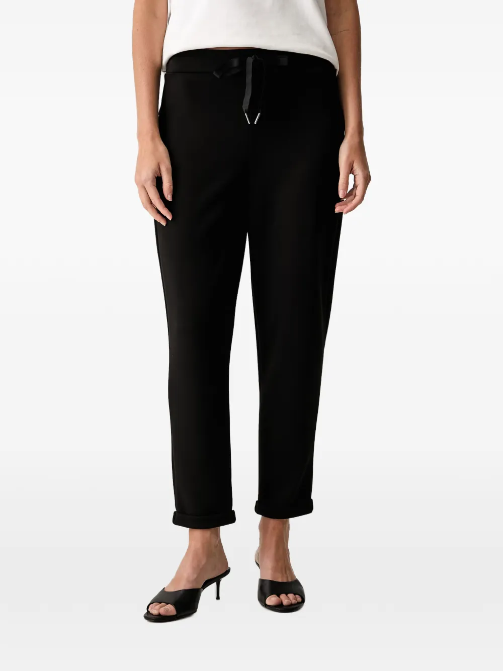 Joseph Ribkoff drawstring-waist turned-up trousers