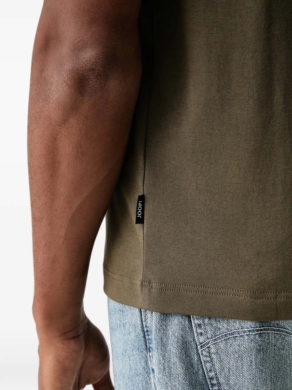 Joop! T-shirt met geborduurd logo Groen