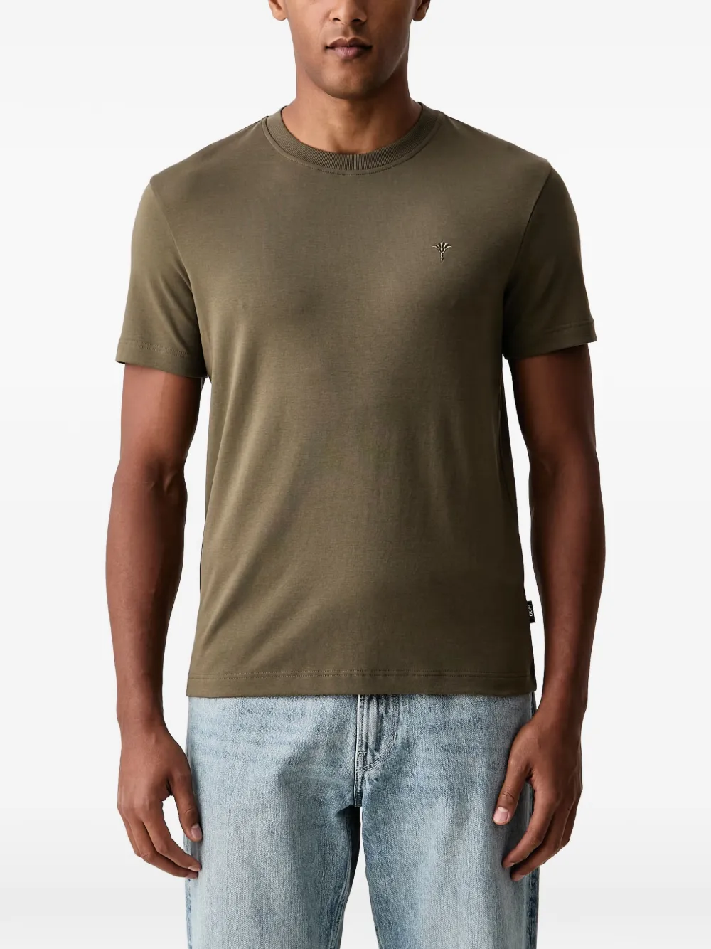 Joop! logo-embroidered T-shirt - Grün
