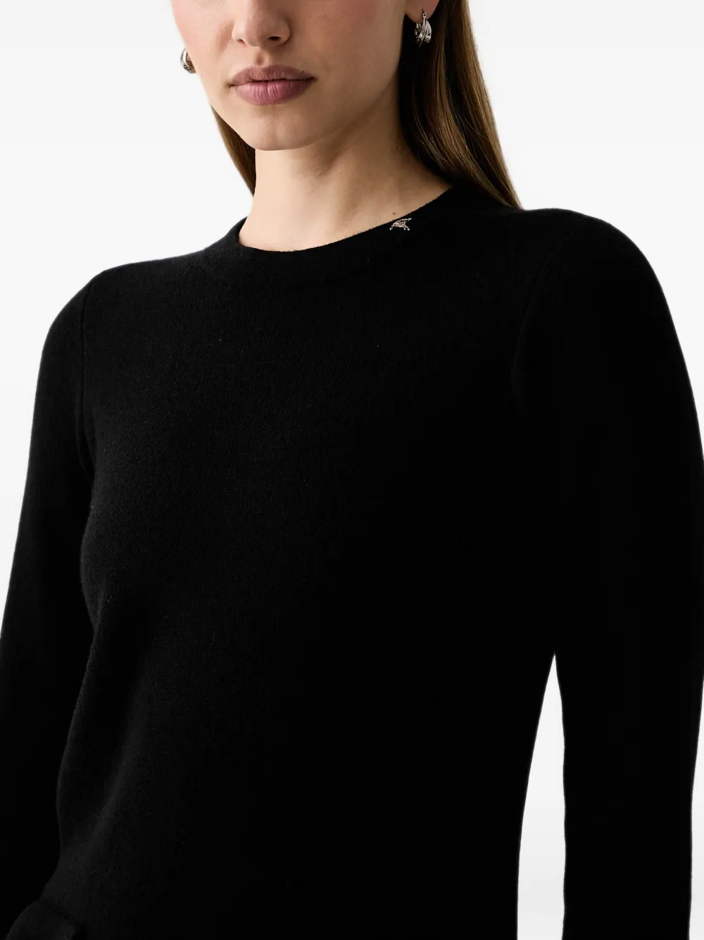 Joop! Mini-jurk met lange mouwen en knoopdetail Zwart