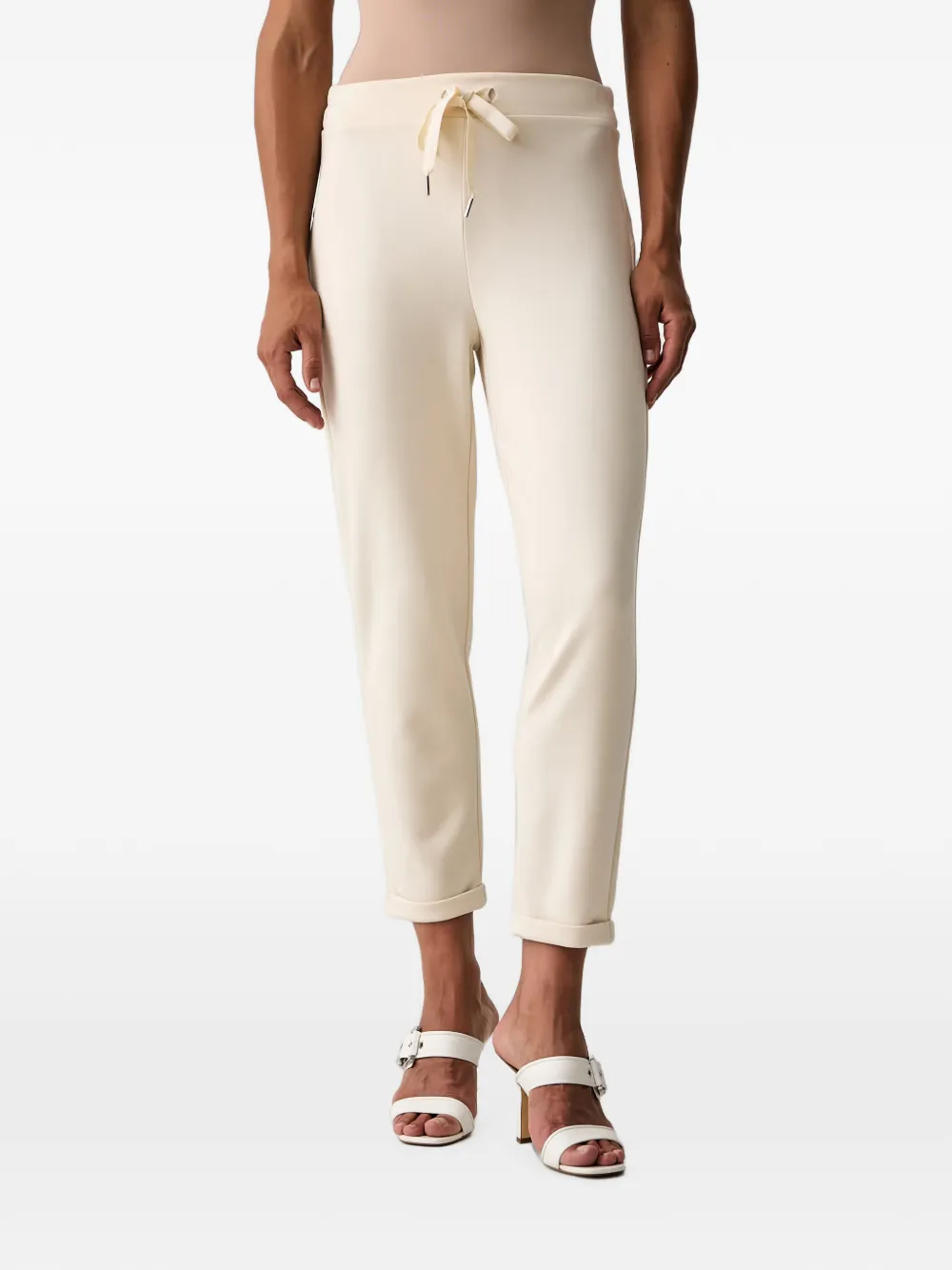 Joseph Ribkoff drawstring-waist turn-up track pants - Weiß