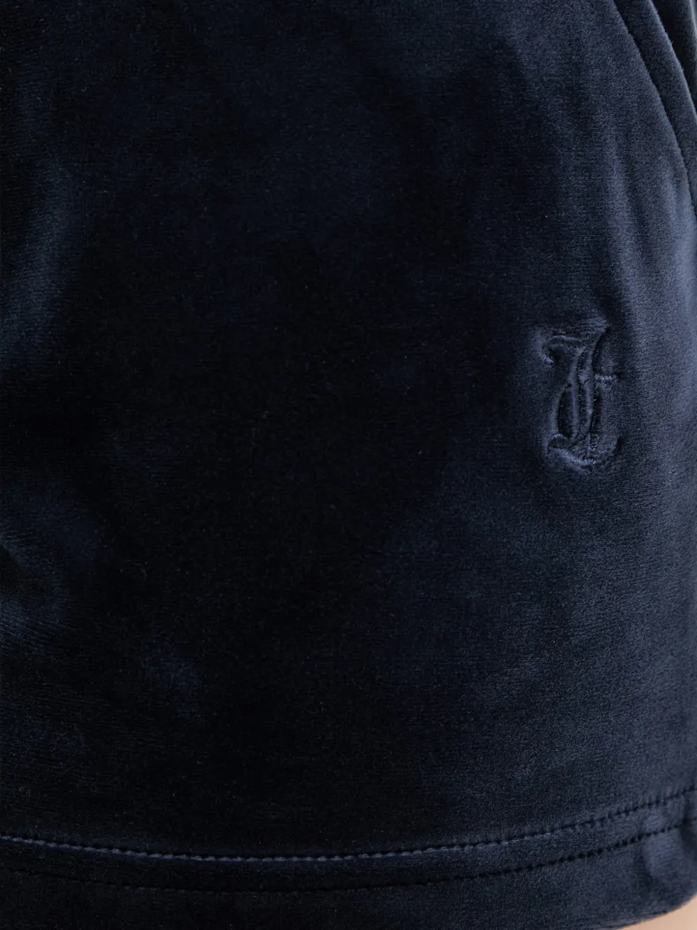 Juicy Couture Velours shorts met trekkoord Blauw