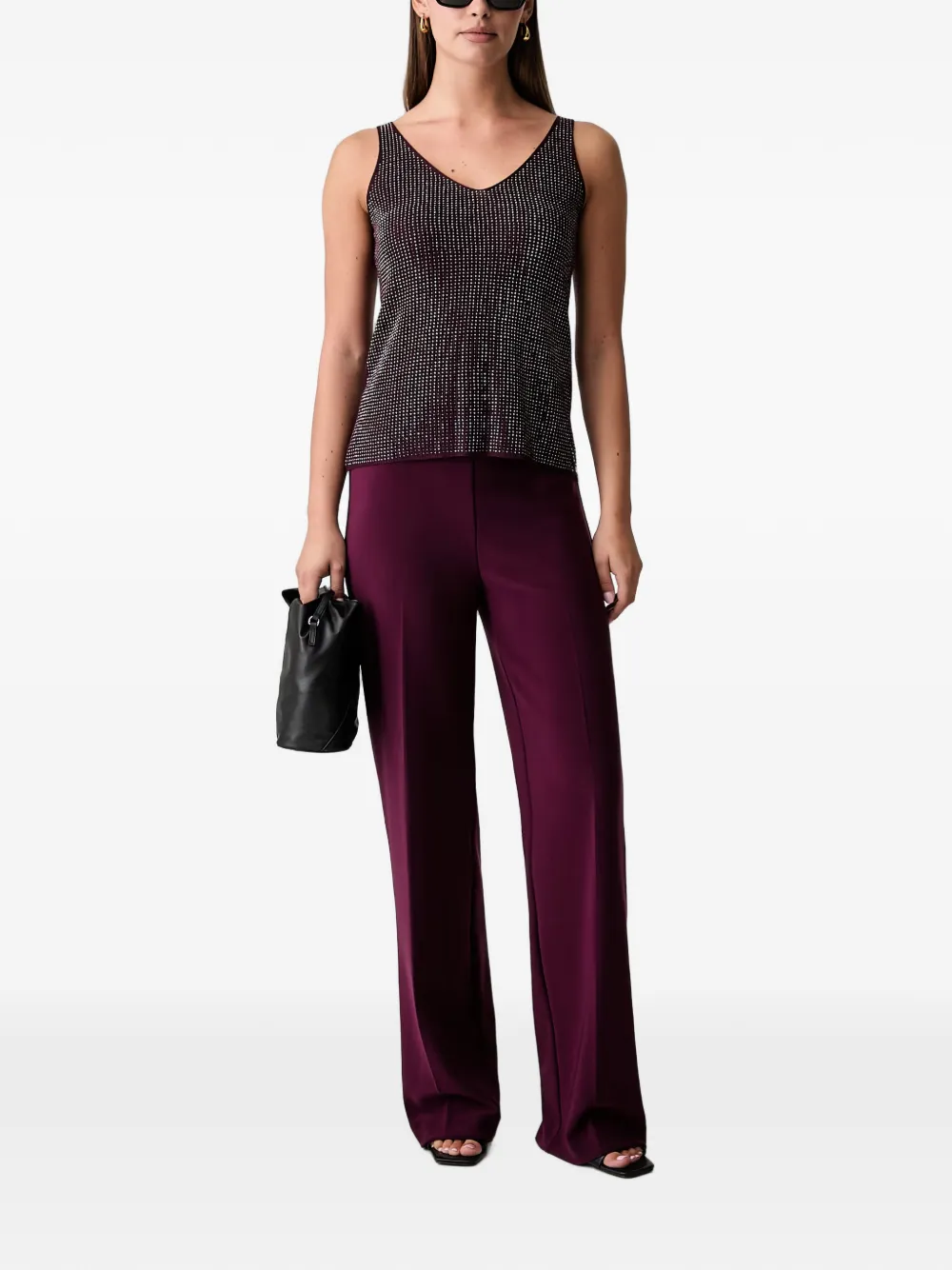 Joseph Ribkoff Top met studs Rood