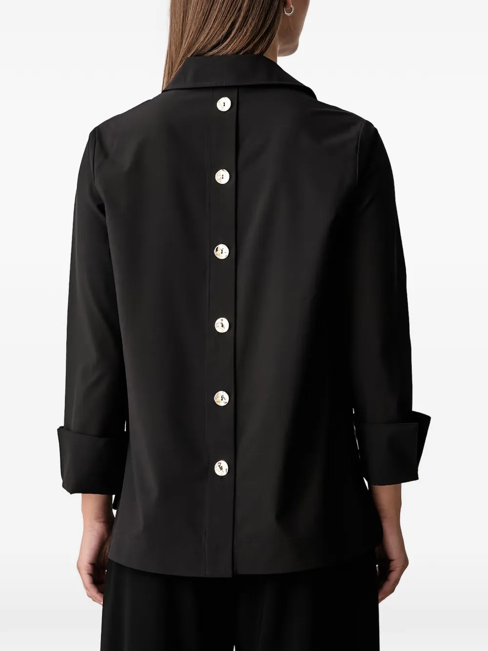 Joseph Ribkoff Blouse met knopen en kraag Zwart