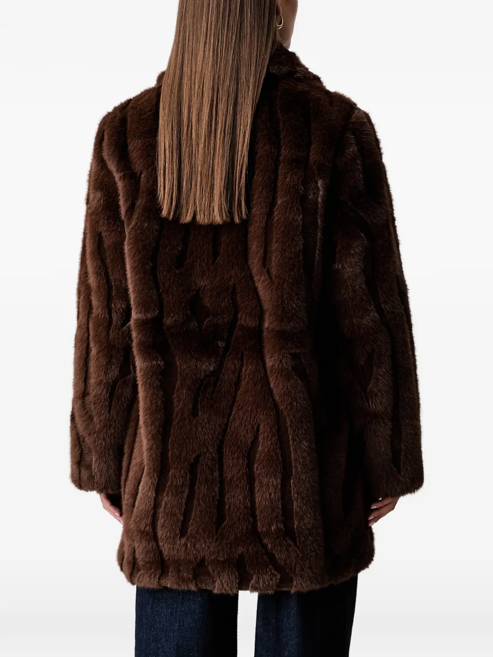 Joseph Ribkoff Jas van imitatiebont Bruin