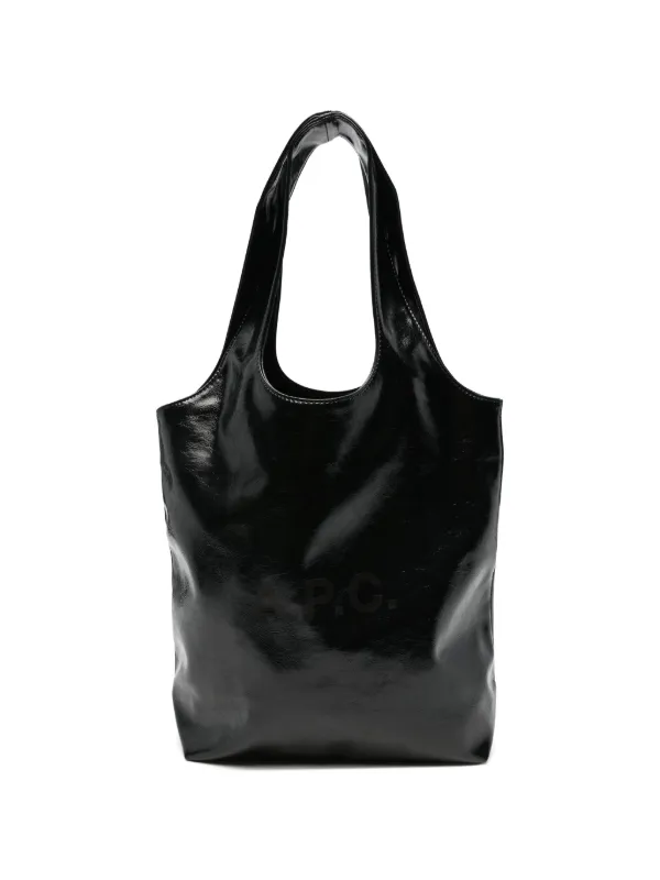 A.P.C. トートバッグ ブラック ロゴ入り A.P.C. ロゴ ハンドバッグ | ブラック | FARFETCH JP