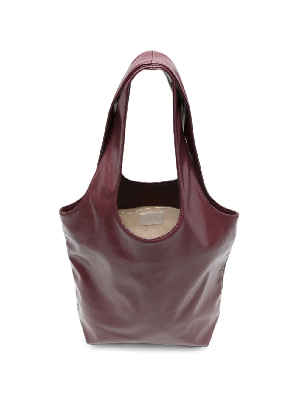 A.P.C. Kleine shopper met logoprint Rood