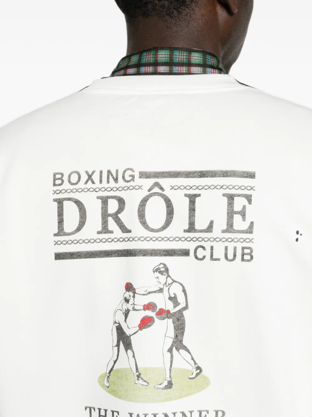 Drôle De Monsieur Drôle Boxers sweater met grafische print Wit